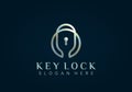 Letter A Key Lock Logo Design Vector Illustration Template. modern logo design business company Royalty Free Stock Photo