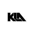 Letter KLA simple monogram logo icon design.