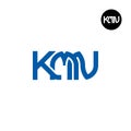 Letter KMN Monogram Logo Design Royalty Free Stock Photo