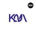 Letter KNA Monogram Logo Design Royalty Free Stock Photo