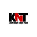 Letter KNT simple monogram logo icon design. Royalty Free Stock Photo
