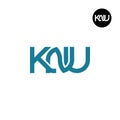 Letter KNU Monogram Logo Design Royalty Free Stock Photo