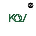 Letter KOV Monogram Logo Design Royalty Free Stock Photo