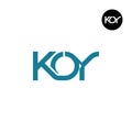 Letter KOY Monogram Logo Design Royalty Free Stock Photo