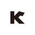 letter kr simple linked geometric logo vector