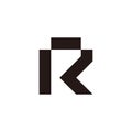 letter kr simple linked line simple geometric vector