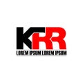Letter KRR simple monogram logo icon design. Royalty Free Stock Photo