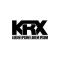 Letter KRX simple monogram logo icon design. Royalty Free Stock Photo