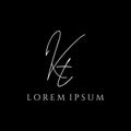 Letter KT simple monogram logo icon design. Royalty Free Stock Photo