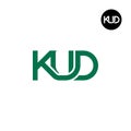 Letter KUD Monogram Logo Design Royalty Free Stock Photo