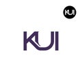 Letter KUI Monogram Logo Design