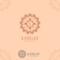 Letter L abstract flower mandala logo icon template vector in premium elegant style good for jewelry, hotel, hospitality, artistic