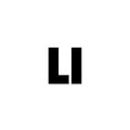 Letter L and I, LI logo design template. Minimal monogram initial based logotype
