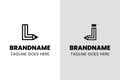 Letter L J Pencil Logo, symbolizing creativity, learning, and design Royalty Free Stock Photo