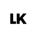 Letter L and K, LK logo design template. Minimal monogram initial based logotype