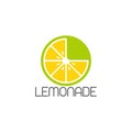 Letter l lemonade circle geometric colorful logo vector