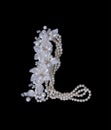 Letter L made of pearls Royalty Free Stock Photo