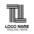 Letter double T Word Modern Monogram icon logo concept design