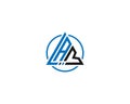 Letter LAM Triangle Icon Logo Design