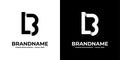 Letter LB or BL Monogram Logo Royalty Free Stock Photo