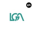 Letter LGA Monogram Logo Design Royalty Free Stock Photo