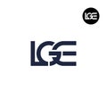 Letter LGE Monogram Logo Design Royalty Free Stock Photo