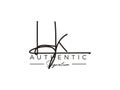 Letter LK Signature Logo Template Vector