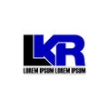 Letter LKR simple monogram logo icon design.