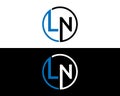 Letter LN logotype modern logo icon design