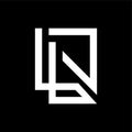 Letter LN monogram shape creative logo