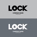 Letter Lock Logo Design Vector Royalty Free Stock Photo