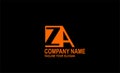 ZA, Z + A letter logo vector deign. Royalty Free Stock Photo