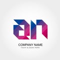 AN Letter Logo Design Royalty Free Stock Photo