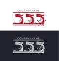 Letter 5, 555 logo icon design template elements. Elegant rich logo. Letter logo Royalty Free Stock Photo