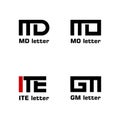Letter logo set Royalty Free Stock Photo
