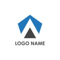 letter a logo template,triangle