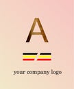 A Letter logo template you company logo design vec