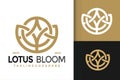 Letter A Lotus Flower Bloom Logo Design, brand identity logos vector, modern logo, Logo Designs Vector Illustration Template Royalty Free Stock Photo
