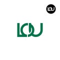 Letter LOU Monogram Logo Design