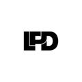 Letter LPD simple monogram logo icon design.