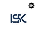 Letter LSK Monogram Logo Design Royalty Free Stock Photo