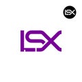 Letter LSX Monogram Logo Design Royalty Free Stock Photo