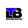 Letter LTB simple monogram logo icon design. Royalty Free Stock Photo