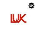 Letter LWK Monogram Logo Design Royalty Free Stock Photo