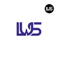 Letter LWS Monogram Logo Design Royalty Free Stock Photo
