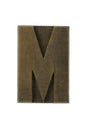 Letter M as a retro type