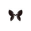 Letter m butterfly symbol simple geometric logo vector Royalty Free Stock Photo