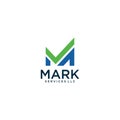 Letter M Check Mark Logo