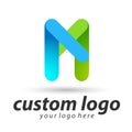 Letter M custom business company abstract  vector design icon logo Royalty Free Stock Photo