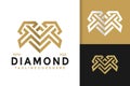 Letter M Diamond Logo Design, brand identity logos vector, modern logo, Logo Designs Vector Illustration Template Royalty Free Stock Photo